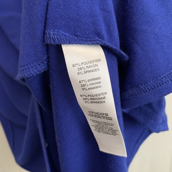 Weekends By Chico’s Bridget Top Blue Size 2 (Large) NWT - Picture 3 of 4